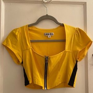 IAMGIA YELLOW CROP TOP